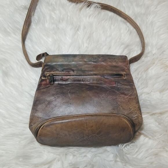 Rare!!! Vintage Jane Yoo Handpainted Wearable Art Crossbody Bag - Picture 4 of 9
